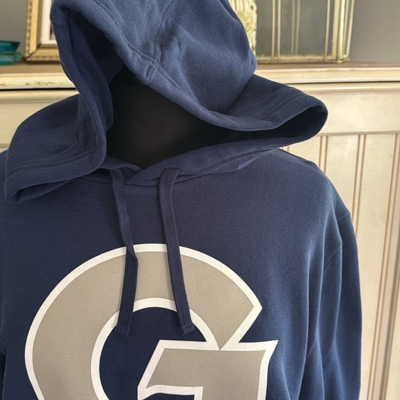 Fanatics NWT Georgetown Navy Hoodie with Light Gray Lettering - Picture 3 of 12